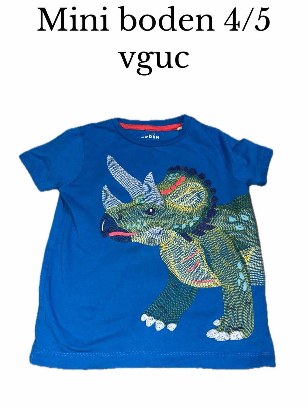 Mini boden super stitch dinosaur shirt